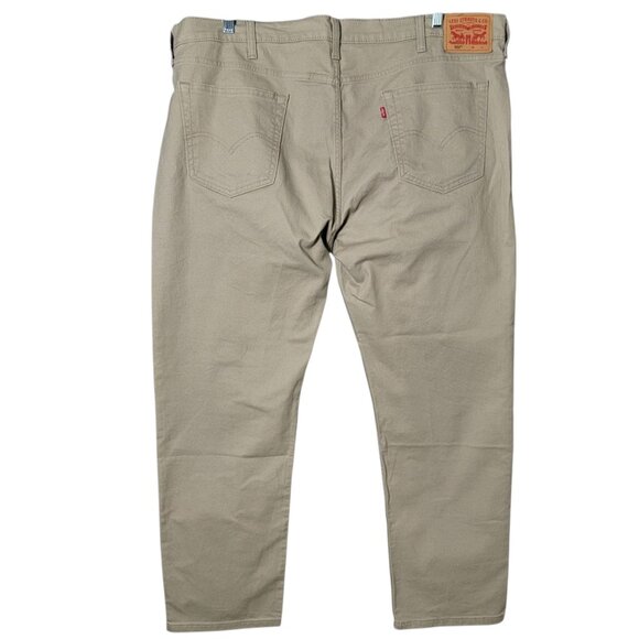 Levi's Mens 502 Taper Fit Khaki Work Pants 46x32 Classic American Denim Jeans - Picture 4 of 9